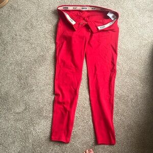Never worn brand new (no tags) cherry red Freddy size medium cropped pants